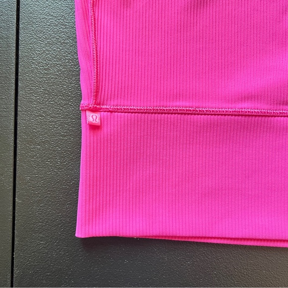 Lululemon Athletica Power Pivot Ribbed Tank Top Hot Pink Fuchsia - Picture 6 of 8